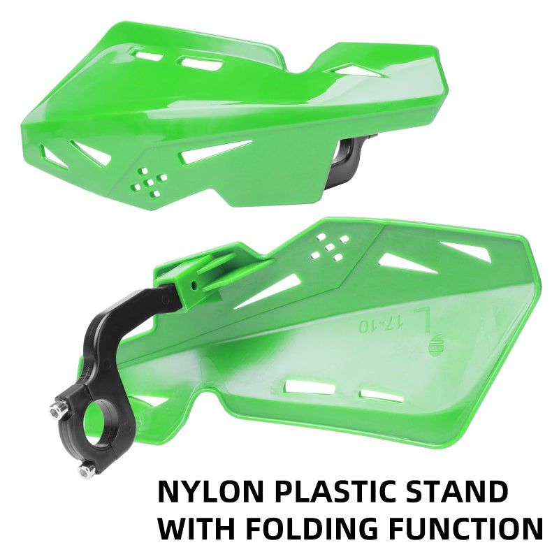 PRO CAKEN Universal 7/8"" 22mm and 1 1/8"" 28mm Handle Bar Hand Guards Nylon Bracket for Dirt Bike Motocross ATV for SX SXF EXC XCW-Green - Image 3